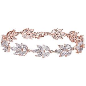 Bracelet Wedding Bridal for Brides,Bridesmaid-Crystal Cubic Zirconia Brac